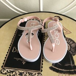 Bebe baby pink sandals